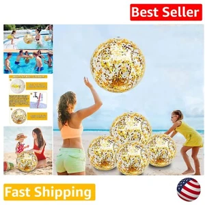 Sparkling Glitter Confettis Beach Balls - Safe PVC Material for Fun Activities - Picture 1 of 9