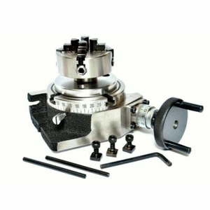Rundtisch 4 Zoll 100 mm mit 65 mm Mini Unabhängiges Drehfutter - Bild 1 von 5