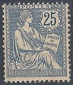 1902 FRANCIA ALLEGORIA TIPO MOUCHON 25 CENT SENZA GOMMA - FR481 - Picture 1 of 1