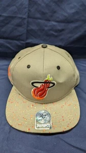 RARE Miami Heat NBA Forty Seven Brand - 47 Gray Hat Ballcap Cap Strapback - Bild 1 von 11