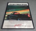 Chevy 454 Ss Truck Mean Streak 1991 Print Ad Framed 8.5x11 