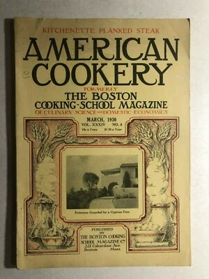 AMERICAN COOKERY Boston Cooking School Magazine March 1930 vintage ads/recipes — 第 1/3 张图片