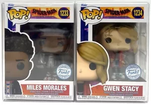 Funko Pop! Spider-Man ATSV Miles Morales #1233 Gwen Stacy #1234 Juego de 2 - Imagen 1 de 5