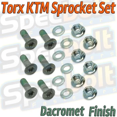 TORX SPROCKET BOLTS FOR KTM SX EX EXC MX MXC 85 105 150 125 250 300 350 450 520 - Image 1 of 2