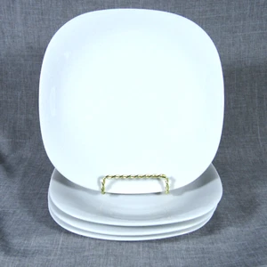 Block Langenthal Transition White Set of 4 SALAD PLATES 7.5" Square - EUC - Picture 1 of 6