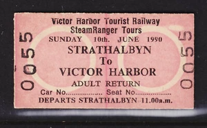 RAILWAY TICKET: AUSTRALIAN RAILWAYS HISTORICAL SOCIETY STEAM RANGER TOUR .. - Picture 1 of 1