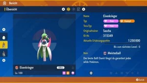 Shiny Eisenkrieger 6 Dv/Ev Max Pokémon Purpur/Karmesin - Bild 1 von 4