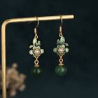 Women Fashion Earrings Eardrop Flower Vintage Chinese Royal Courtly Jewelry Gift