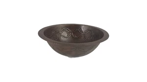 15" Round Copper Bathroom Sink - Joining Rings by SoLuna, Rio Grande Flat Rim - Picture 1 of 3