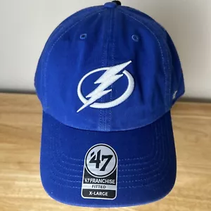 Cappello berretto hockey franchising nuovo con etichette Tampa Bay Lightning XL NHL '47 marca X-Large - Foto 1 di 12