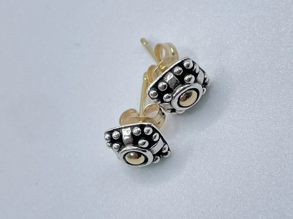 Pendientes John Hardy 925 esterlina con 750 18k acento y tallo Foto 1 de 4