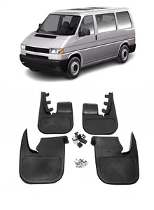 JUEGO DE 4 GUARDABARROS DELANTEROS Y TRASEROS NEGROS PARA VW T4 TRANSPORTER CON SOPORTE #1 - Imagen 1 de 2
