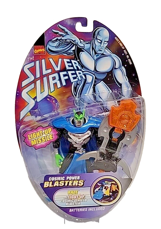 Marvel Silver Surfer Cosmic Power Blasters Raze Action Figure 1997