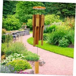 Bamboo Wind Chimes Outdoor,Wooden Wind Chimes with Melody Deep Tone,30" 30“ - Picture 1 of 7