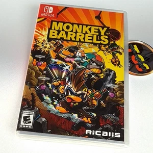 MONKEY BARRELS SWITCH US NEW Game In EN-FR-DE-ES-IT-PT-KR-CH-JP-RU Nicalis Shmup - Picture 1 of 9