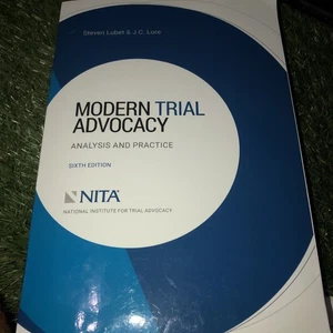 6th Edition "Modern Trial Advocacy: Analysis and Practice" by  Lubet & Lore - Picture 1 of 14