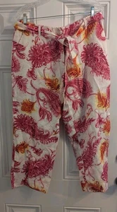 Neu mit Etikett Alexandra Barlette Leinen Boho kurze Hose Taschen Größe 12 - Bild 1 von 10