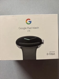 Google Pixel Watch 41mm Polished Silver Stainless Steel Case with Charcoal... - Picture 1 of 2