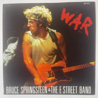 BRUCE SPRINGSTEEN & THE E STREET BAND 7"  WAR 1986 LIVE RARE ENGLAND CBS 6501937 - Image 1 of 4