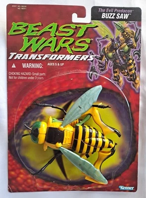 Transformers Beast Wars Deluxe Buzz Saw Predacon 1996 completo con tarjeta Kenner Foto 1 de 4