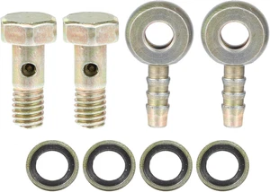 Banjo Bolt M6X1 Banjo Manguera Barb Perno Accesorios Línea de Freno Adaptador de Montaje con Co - Imagen 1 de 12