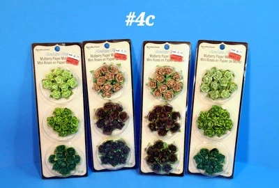 BNIP RETIRED RARE RECOLLECTIONS MINI FLOWERS 120CT SCRAPBOOK EMBELLISHMENTS #4C - Image 1 of 3