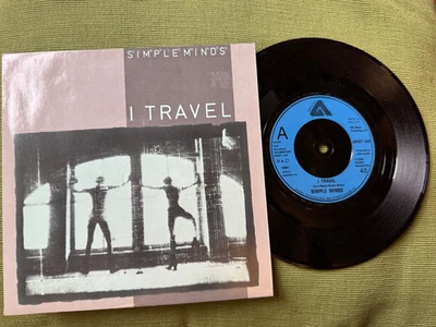 SIMPLE MINDS - I TRAVEL - UK - 7" SINGLE - 1982 ISSUE - Image 1 of 2