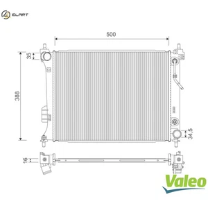 RADIATOR ENGINE COOLING 701254 FOR HYUNDAI G4LA 1.2L G4FA 1.4L G4FC 1.6L 4cyl - Picture 1 of 9