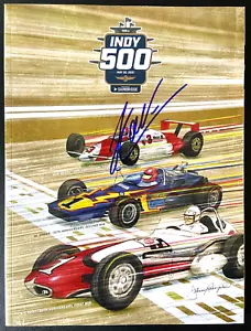 2021 INDY 500 4X WINNER HELIO CASTRONEVES SIGNED 105TH PROGRAM INDIANAPOLIS - Picture 1 of 1