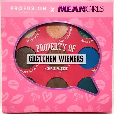 Mean Girls Property Of Gretchen Wieners 9 Shade Makeup Palette Profusion X - Image 1 of 3