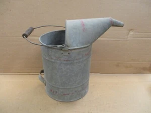 Vintage Large Galvanized Gas Station Farm Water Can  10" Can! - Picture 1 of 8