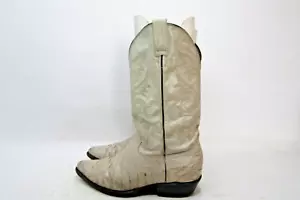 Botas vaqueras vaqueras El General para hombre talla MEX 27,5 de cuero beige en relieve - Imagen 1 de 11