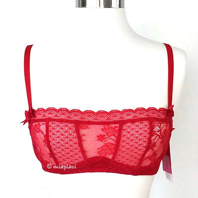 NWT Passionata by Chantelle Adorable Bandeau Bra #5175 Red - Image 1 of 4