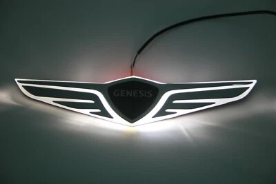 Capucha delantera nuevo logotipo de ala emblema LED de 2 vías 1 pieza para 18~2026+ Genesis G80 GV70 GV80 Foto 1 de 4