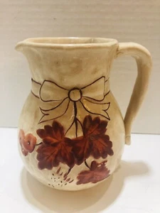 Antique Balt Avalon Faience Pottery of Baltimore Handled Majolica Pitcher 5"  BM - Picture 1 of 8