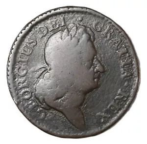 1723 Woods Hibernia Colonial Copper Halfpenny - Picture 1 of 2
