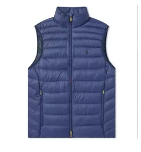 Chaleco POLO RALPH LAUREN HOLDEN PLUMÓN LIGERO Embalable Repelente al Agua Azul Marino XS - Imagen 1 de 22
