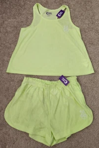 NEW NWT GIRLS L 14/16 SUGAR & JADE 2PC OUTFIT SHORTS TANK TOP FROSTED LIME TERRY - Picture 1 of 12