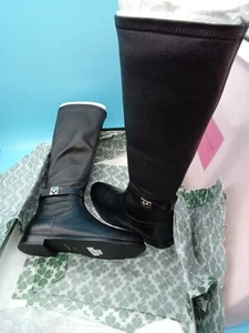 KATE SPADE - Verona - Black Leather (not suede) Tall Boots - Size 6.5M - New - Picture 1 of 7