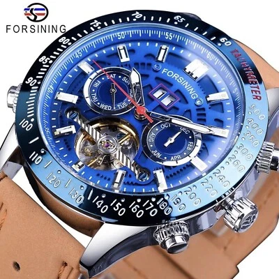 Big Tourbillion Self Winding Sport Watch. Day Month Date Waterproof Mens Watch - Image 1 of 4