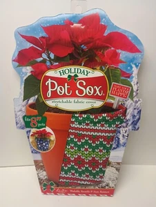 Cubierta/calentador para maceta de tela Holiday Pot Sox - se adapta a macetas de 8" Navidad - Imagen 1 de 13