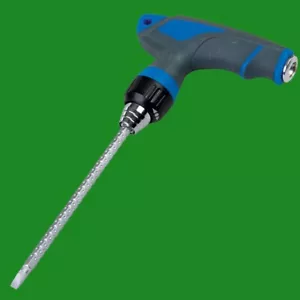 1x T Handle Ratchet Screwdriver 160mm Lock Mechanism, Easy Grip, Chrome Steel - Picture 1 of 1