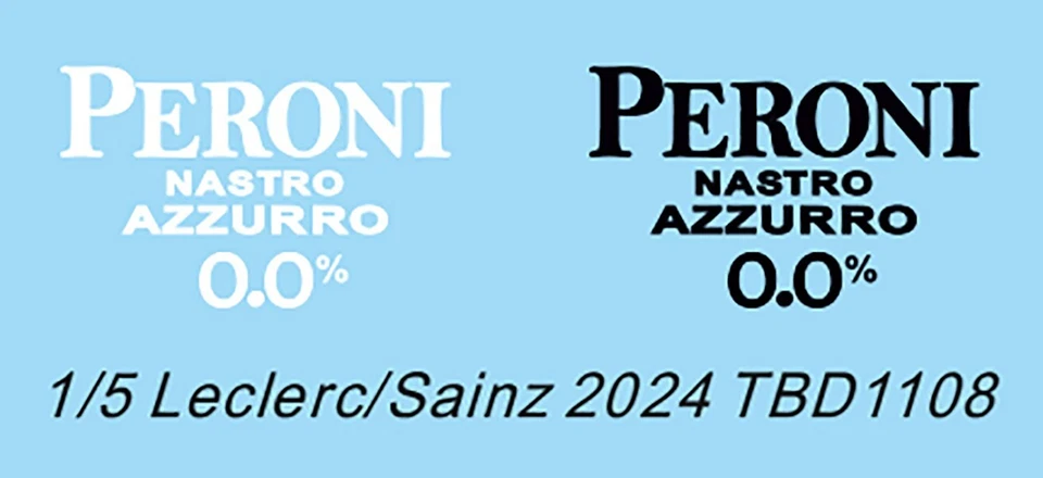 TBDECAL&MODELS 1/5 Decals mancante per Leclerc Sainz Casco 2024 Decal TBD1108