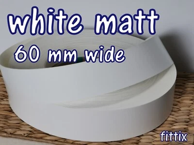 FITTIX Ferro preincollato melamina largo 60 mm su nastro/bordo fascia bianco opaco