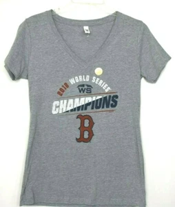 Boston Red Sox Women's Champions 2018 World Series Cotton T- Shirt Size Medium - Picture 1 of 8