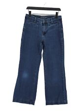 Lands End Women's Jeans UK 12 Blue Cotton with Elastane Straight