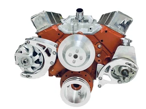 Small Block Chevy Alternator & Power steering Brackets Camel Hump Head LWP SBC - Picture 1 of 9