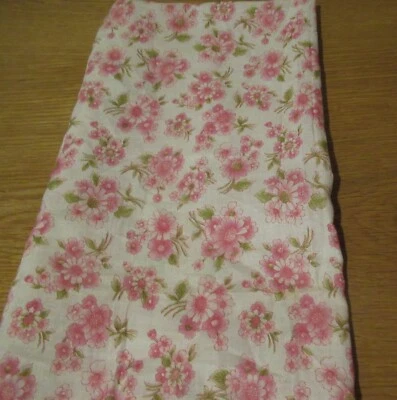 Nueva tela lino algodón vintage 44"x31" rosa floral Foto 1 de 3
