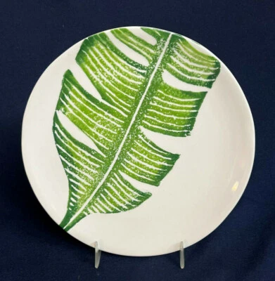 Plato de ensalada Vietri 'Into the Jungle' 8 1/2" "Hoja de plátano" Foto 1 de 3