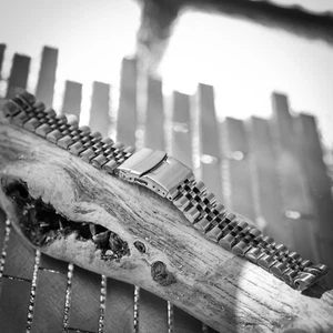 Pulsera Jubilee con eslabones de extremo sólido para Seiko SRP Turtle ~ Vendedor de EE. UU. + Envío rápido - Imagen 1 de 6